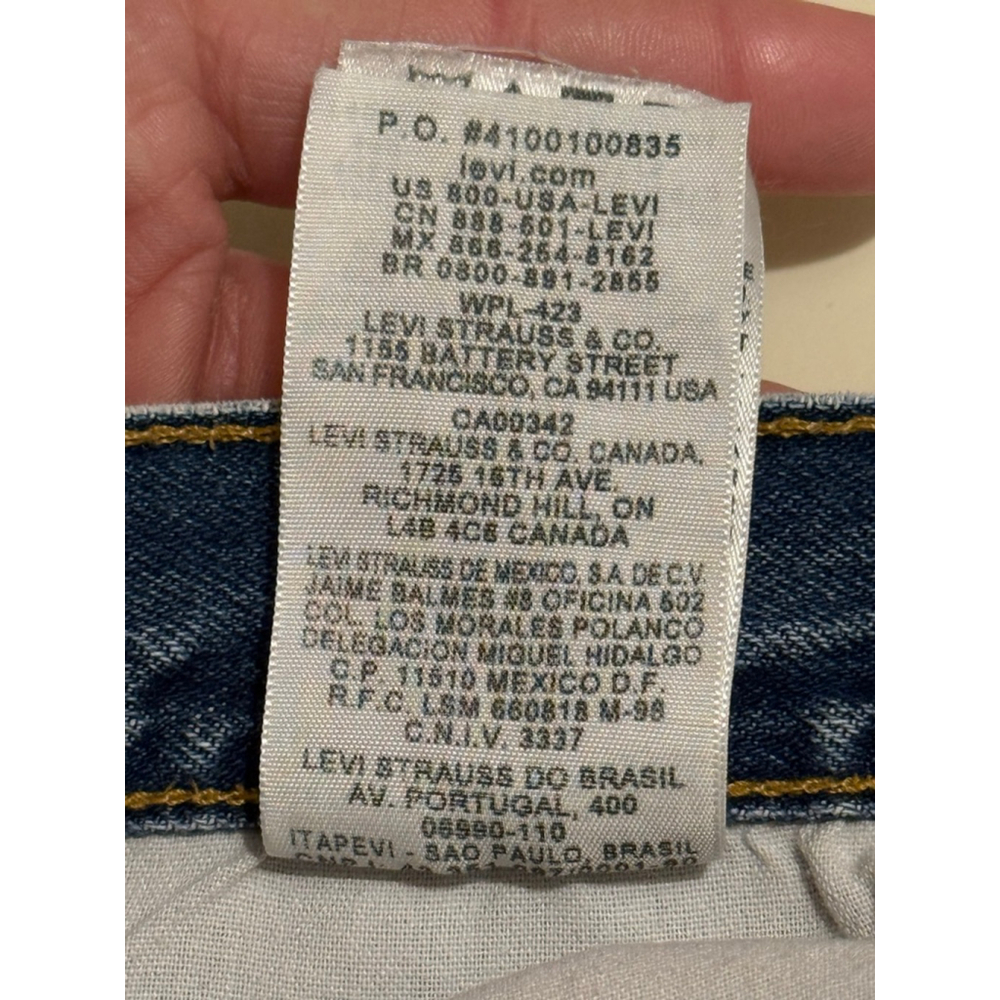 Vintage Y2K Levi’s Men’s 501 Straight Leg Med Wash 38x30 Button Fly Distressed - Picture 12 of 12